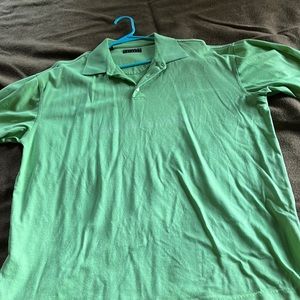 Robert Talbott green polo shirt, XL.